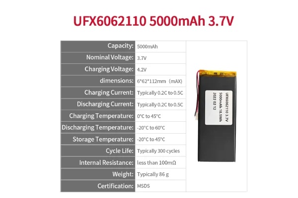 5000mAh batteries